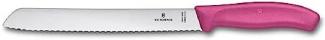 Victorinox Swiss Classic Brotmesser mit Wellenschliff, 21 cm Klinge, Rostfrei, Edelstahl, Spülmaschinengeeignet, rosa