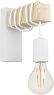 EGLO Wandleuchte TOWNSHEND, ohne Leuchtmittel, Wohnzimmer, Esszimmer, Flur, 1-flammig, 21,5x6,5x19cm