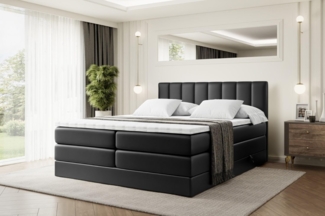 ALTDECOR Boxspringbett OTTA KING (Multipocket-Matratze H4, H3 Matratze Bonellfederung, Topper, Kopfteil)