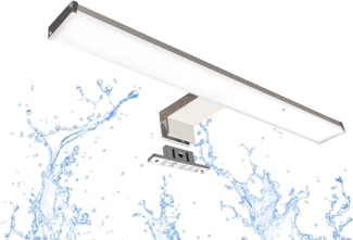 TRANGO Spiegelleuchte, 2247 Modern IP44 LED Spiegelleuchte *EASY* 4-Stufen dimmbar - Produktlänge: 530 mm - 12 Watt 3000K warmweiß, Badleuchte, Schminklicht, Badezimmer Schrankleuchte, Spiegelschrank Aufbauleuchte