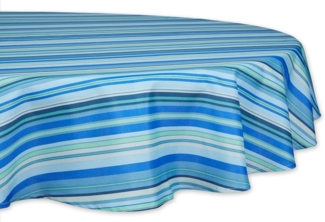 DII Tischdecke, vielseitig verwendbar, maschinenwaschbar, gestreift, 152,4 cm, rund, Blue Ocean