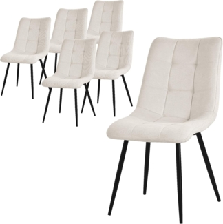 ML-DESIGN Stuhl Esszimmerstühle mit Rückenlehne moderne Design Lounge Küchenstühle (6 St), Polsterstuhl Esstischstühle 6er Set Küchenstuhl Polyester bis 120kg
