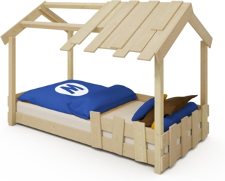 WICKEY Kinderbett 'CrAzY Beach' - Bodentiefes Spielbett - Einzelbett - 90x200 cm