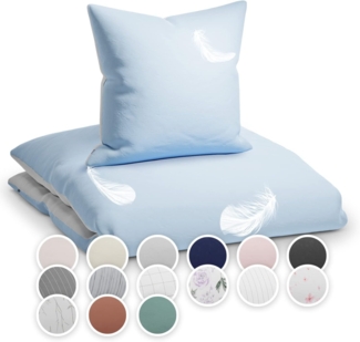 Soft Wonder-Edition Bettwäsche 135x200 cm Blaugrau