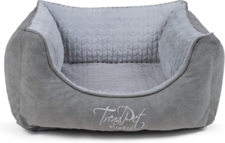 TrendPet Tierbett VitaBed Style Grau - Orthopädisches Hundebett, 100% Polyester, 5cm Matratze aus Memory Foam