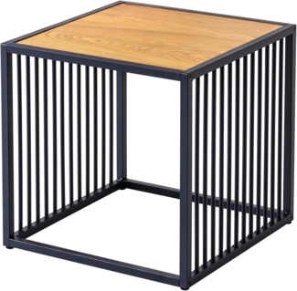 riess-ambiente Beistelltisch ARCHITECTURE 40cm natur / schwarz (Einzelartikel, 1-St), Wohnzimmer · Holz-Optik · Metall · Industrial Design
