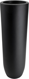 VIVANNO Bodenvase Pflanzgefäß Bodenvase SOLERIO Fiberglas Schwarz Matt - 33x100 cm