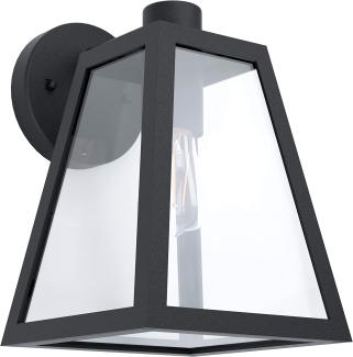 Eglo 98719 Outdoor Wandleuchte MIRANDOLA schwarz klar L:18cm H:27cm T:22,5cm IP44