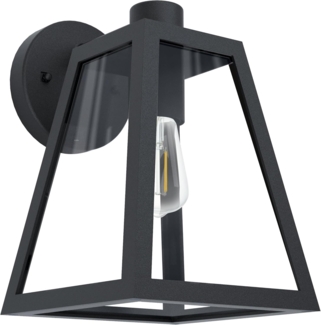 Eglo 98719 Outdoor Wandleuchte MIRANDOLA schwarz klar L:18cm H:27cm T:22,5cm IP44