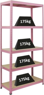 PROREGAL® Regal Wohnregal PINK LADY 180 x 90 x 40 cm Fachlast 175kg 5 Ebenen Pink