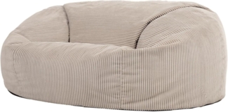 icon 'Soul' Riesensitzsack Flauschig, XXL, mit Füllung, Cord Beige, 160x140 cm