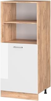 Vicco Küchenschrank Küchenzeile R-Line, Weiß Hochglanz, Backofenumbauschrank 60 cm (halb)