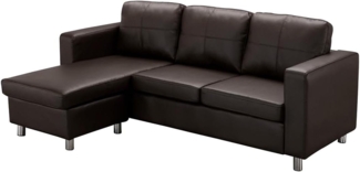 Ecksofa ACKLEY - Braun
