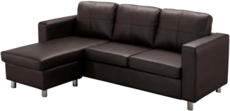 Ecksofa ACKLEY - Braun