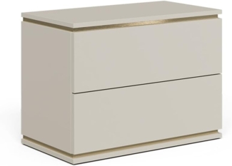 Nachttisch Linette Cashmere 66x48.6 cm mit 2 Schubladen Vicco