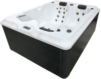 Outdoorwhirlpool FIJI WHITE MARBLE inkl. Abdeckung und Treppe 210x160x80 cm