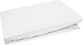 Wasserdichtes Spannbettlaken weiß Jersey/PU 160x200cm Höhe bis 35cm