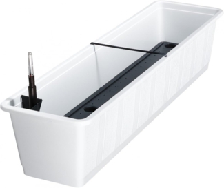 Bewässerungskasten Aqua Gr. 100 cm weiß mit Wasserstandsanzeige