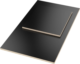 Multiplexplatte Holzplatte Tischplatte Birke melaminbeschichtet schwarz - Größe 140 x 70 cm - Höhe 1,8 cm - Farbe schwarz