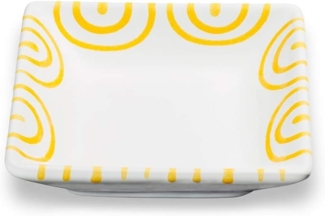 Gmundner Keramik Gelbgeflammt, Snackschale (11x11cm)