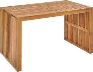 Gartentisch 120 x 70 cm Holz Heller Holzfarbton BELLANO