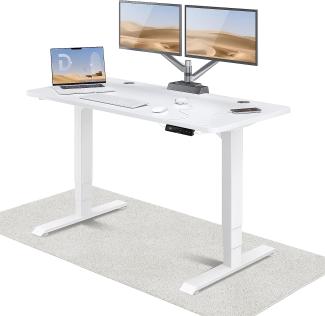 Desktronic Höhenverstellbarer Schreibtisch (140 x 70 cm) - Schreibtisch Höhenverstellbar Elektrisch mit Flüsterleisem Dual-Motor & Touchscreen - Hohe Tragfähigkeit - Stehtisch