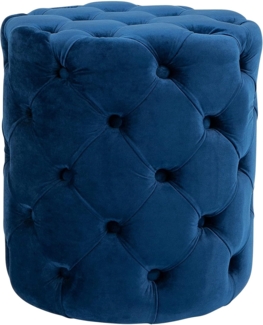Sitzhocker Drancy Samt M blau