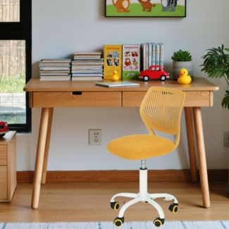 FurnitureR Kinderstuhl Schreibtisch Höhenverstellbar, bunter ergonomischer Jugendstuhl mit Rückenlehne und Armlehnen, Kinderstuhl mit 5 Rädern, für Kinder 3-10 Jahre alt, maximale Belastung 100 kg