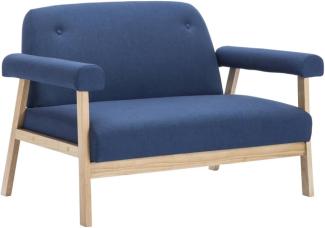 vidaXL 2-Sitzer-Sofa Stoff Blau 246649