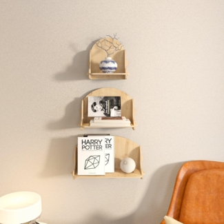 Stylish Oak Wall Shelf, 24.8 x 25 x 15 cm | 100% Melamine Coated Particle Board, 8 mm Thick | Perfect for Modern Home Decor & Storage Solutions