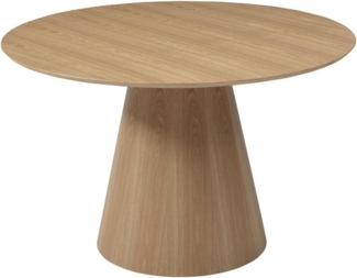 Vente-unique - Esstisch rund - 4 Personen - Eichenfurnier - Holzfarben hell - ANTALIZA