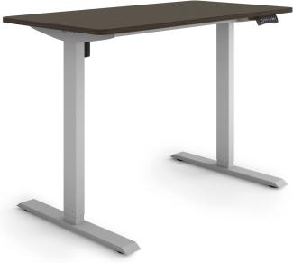 ESMART Germany ETX-121GE 120x60cm Ebenholz Dekor Ergonomischer Steh-Sitz-Schreibtisch Stufenlos elektrisch höhenverstellbar 73,5-123,5cm 3xMemory Aktivitätserinnerung Soft-Start/Stopp Schnelle Montage