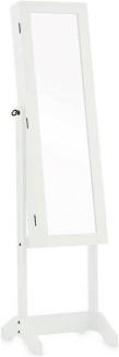 Spiegel Schmuckständer Weiß Holz MDF (36 x 140 x 36,5 cm)