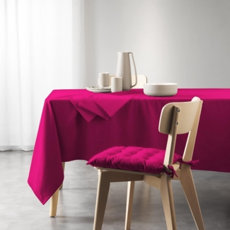 Douceur d'Intérieur, Tischdecke, rechteckig, 140x240 cm, Mistral Fuchsia, recycelte Baumwolle