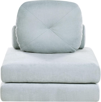 1-Sitzer Schlafsofa OLDEN Stoff Hellblau