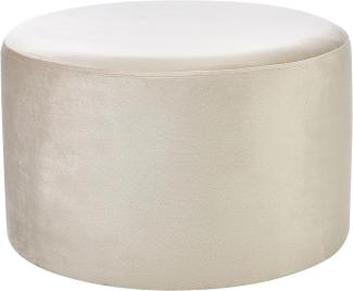 Pouf Samtstoff beige rund ⌀ 61 cm MILLEN