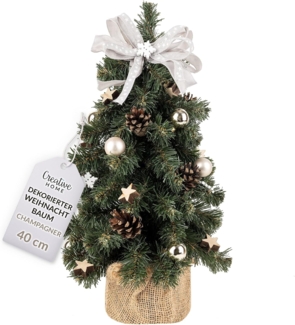 Creative Home Künstlicher Weihnachtsbaum Weihnachtsbaum Geschmückt Höhe 40 cm, Künstlicher Tannenbaum Mini, für Tisch Schreibtisch Büro