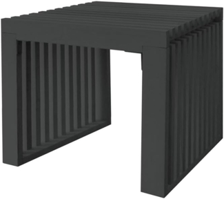 HOME DELUXE Sitzbank aus Holz LORA Schwarz - 50 cm