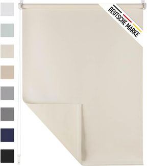 Doppelrollo Verdunklungsrollo - Klemmfix ohne Bohren, Blumtal, Lichtschutz, Freihängend, Klemmfix, Rollo für Fenster und Tür