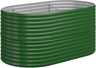 vidaXL Hochbeet Verzinkter Stahl 152x80x68 cm Grün 318948