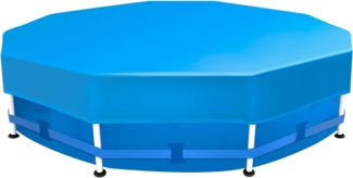 Sekey Pool-Abdeckplane Poolabdeckung Rund Reißfestes Abdeckplane für Runde Stahlrahmenbecken, Wind- & Staubdicht, Reißfest, 244 cm, 305 cm, 366 cm, 457 cm