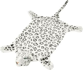 vidaXL Plüsch Leopardenfell Teppich 139 cm Weiß 80171