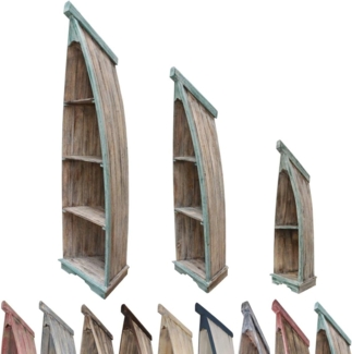 Oriental Galerie Standregal Bootsregal mit Steg groß braun grün