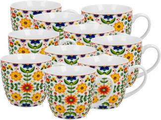 DUO ETNO Becher 460 ml MERIDA WHITE in Tragetasche, New Bone China Porzellan