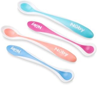Nuby - Hot Safe Wärmesensor-Löffel für Babys - 4er Pack - 3+ Monate - Farbe nicht auswählbar