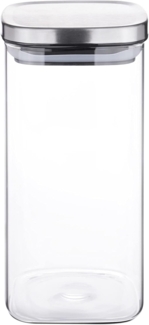Weis 15957 Vorratsdose Vorratsglas eckig mit Deckel 1500ml