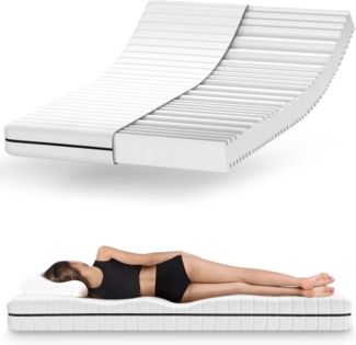 Mister Sandman Matratze 80x200 cm, Höhe 18 cm Kaltschaummatratze Orthopädische 7-Zonen Rollmatratze mit Oeko-TEX Zertifiziertem Waschbarem Matratzenbezug (H2/H3)