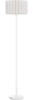 HOMCOM Stehlampe Stehleuchte mit E27 Fassung, mit Wellenschirm, Ohne Leuchtmittel, für Wohnzimmer, Schlafzimmer, exkl. Leuchtmittel, Weiß