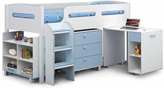 Julian Bowen Kimbo Hochbett, Weiß/Rosa, Einzelbett