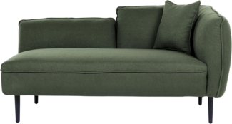 Chaiselongue Bouclé dunkelgrün rechtsseitig CHEVANNES